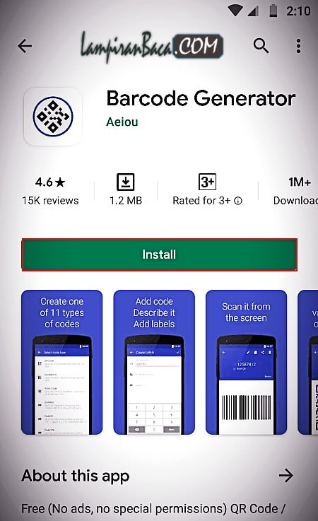 Cara Membuat Barcode di Android Dengan Mudah