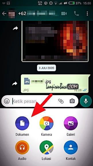 cara mengirim Foto lewat WA dalam bentuk file