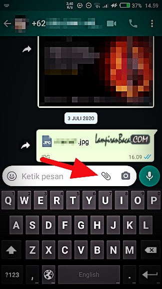 cara mengirim Foto lewat WA dalam bentuk file