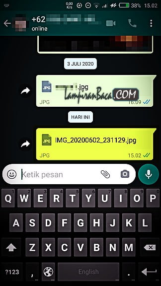 cara mengirim Foto lewat WA dalam bentuk file