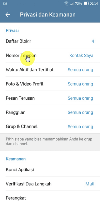 Screenshot 20220731 061445 Cara Menyembunyikan Nomor Telepon di Aplikasi Telegram 4 Screenshot 20220731 061445