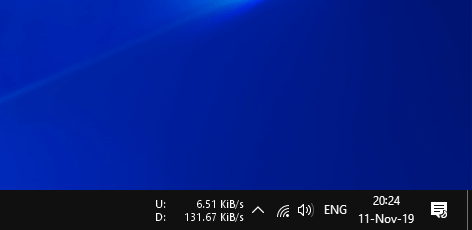 Taskbar NetSpeedMonitor Cara Menampilkan Kecepatan Internet di taskbar Windows 10 1 taskbar NetSpeedMonitor