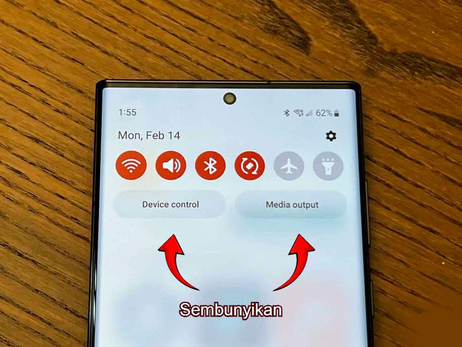Cara Sembunyikan Menu Kontrol Perangkat dan Ouput Media di HP Samsung